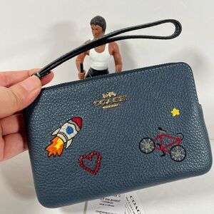 Coach Corner Zip Wristlet NWT